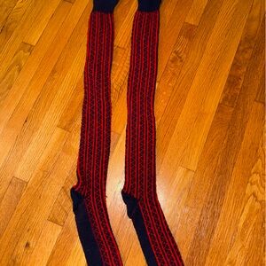 Red and Blue Ski Socks